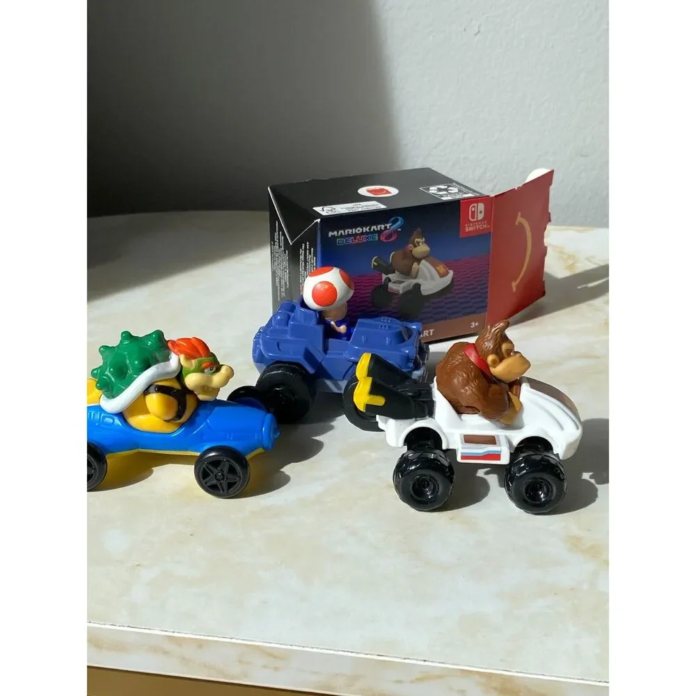 Mario Kart Deluxe 2024 McDonald’s Happy Meal Lot of 3 Cars